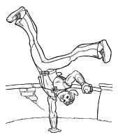 A coloring page of lazy town